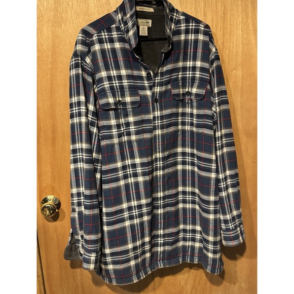 L.L. Bean Other - Ll Bean Men's Sherpa Lined Scotch Plaid Shirt XL Tall Shacket